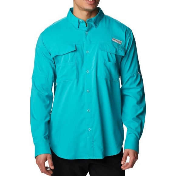 Columbia PFG Blood & Guts Shirt Men's‎ XXL Blue Vented Long Sleeve Fishing UPF - Picture 1 of 7
